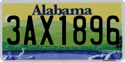 AL license plate 3AX1896