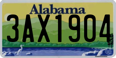 AL license plate 3AX1904