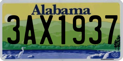 AL license plate 3AX1937