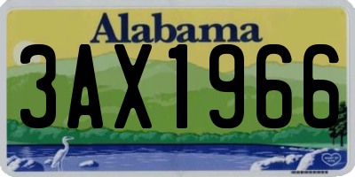 AL license plate 3AX1966