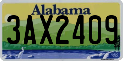 AL license plate 3AX2409