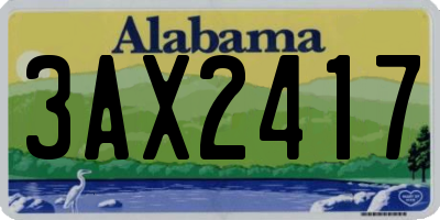 AL license plate 3AX2417