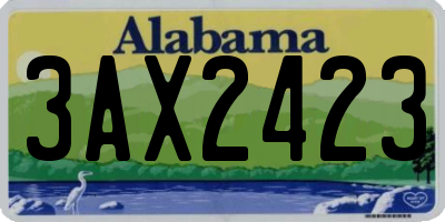 AL license plate 3AX2423