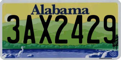 AL license plate 3AX2429