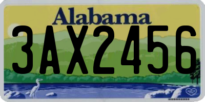 AL license plate 3AX2456