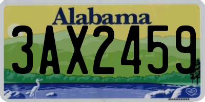 AL license plate 3AX2459