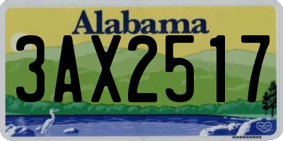 AL license plate 3AX2517