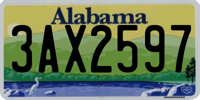 AL license plate 3AX2597