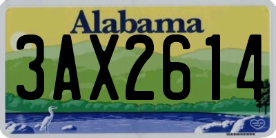 AL license plate 3AX2614