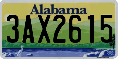 AL license plate 3AX2615