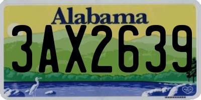 AL license plate 3AX2639