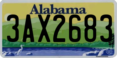 AL license plate 3AX2683