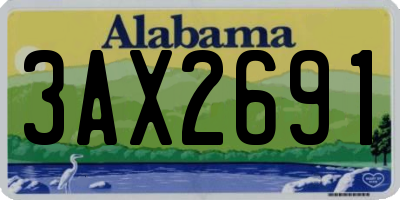 AL license plate 3AX2691