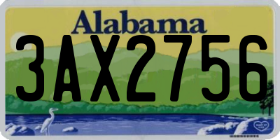 AL license plate 3AX2756