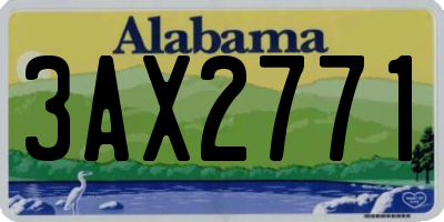 AL license plate 3AX2771