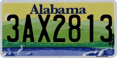 AL license plate 3AX2813