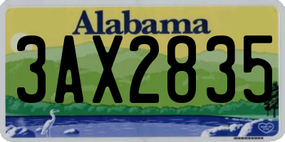 AL license plate 3AX2835