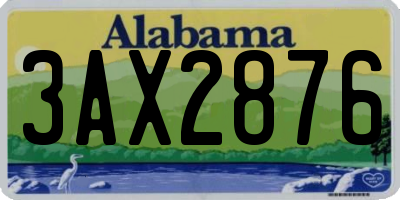 AL license plate 3AX2876