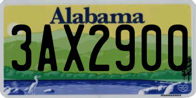 AL license plate 3AX2900