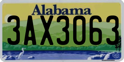 AL license plate 3AX3063