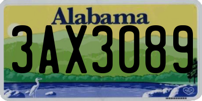 AL license plate 3AX3089