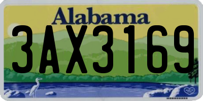 AL license plate 3AX3169