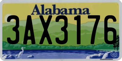 AL license plate 3AX3176