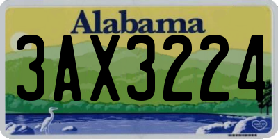 AL license plate 3AX3224