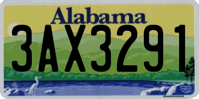 AL license plate 3AX3291