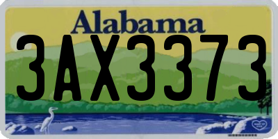 AL license plate 3AX3373