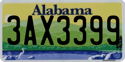 AL license plate 3AX3399