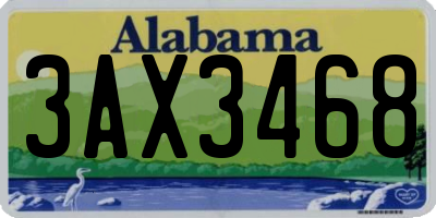 AL license plate 3AX3468
