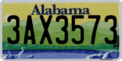 AL license plate 3AX3573