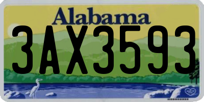 AL license plate 3AX3593
