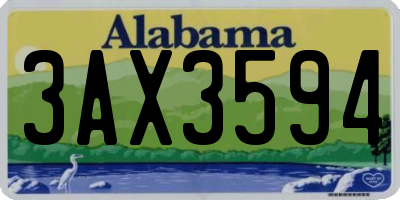 AL license plate 3AX3594