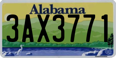 AL license plate 3AX3771