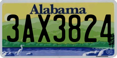 AL license plate 3AX3824