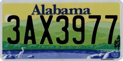 AL license plate 3AX3977