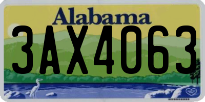 AL license plate 3AX4063