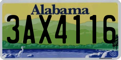 AL license plate 3AX4116