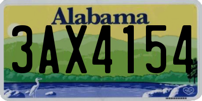 AL license plate 3AX4154