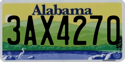 AL license plate 3AX4270