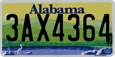 AL license plate 3AX4364