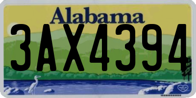 AL license plate 3AX4394