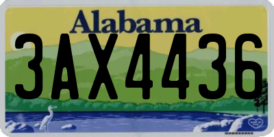 AL license plate 3AX4436