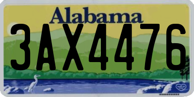 AL license plate 3AX4476