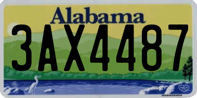 AL license plate 3AX4487