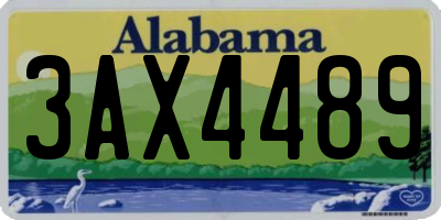 AL license plate 3AX4489