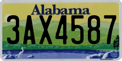 AL license plate 3AX4587