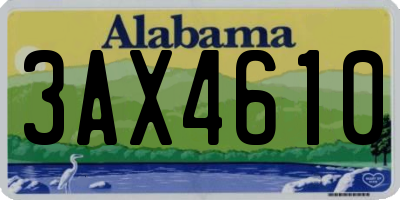 AL license plate 3AX4610